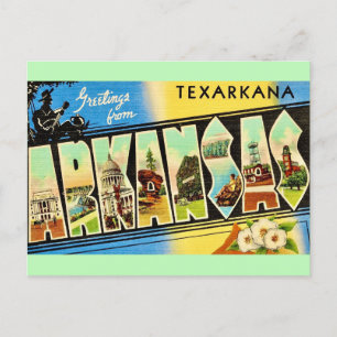 Texarkana Arkansas Retro-Postkarte  Postkarte