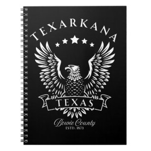 Texarkana Bowie Landkreis Texas Vintag Eagle Notizblock