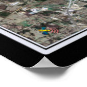 Texarkana Texas Satellite Poster Karte (Ecke)