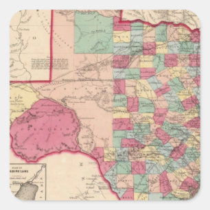 Texas 10 quadratischer aufkleber