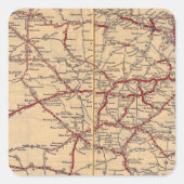 Texas 11 quadratischer aufkleber (Vorderseite)