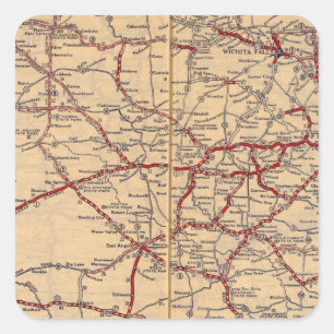 Texas 11 quadratischer aufkleber