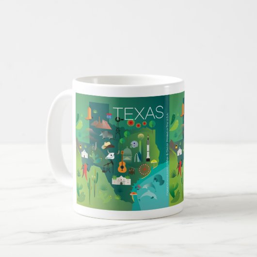 Texas 11oz oder 15oz Tasse (Vorderseite Links)