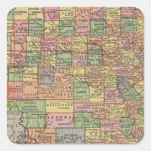 Texas 13 quadratischer aufkleber
