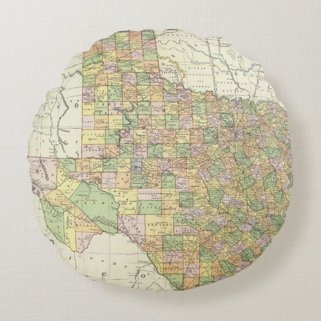 Texas 15 rundes kissen (Vorderseite)
