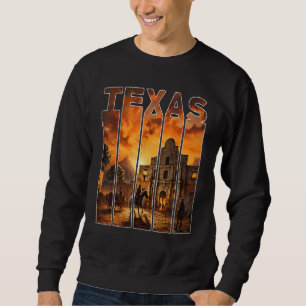 Texas 1845 Alamo Mission in San Antonio Sweatshirt