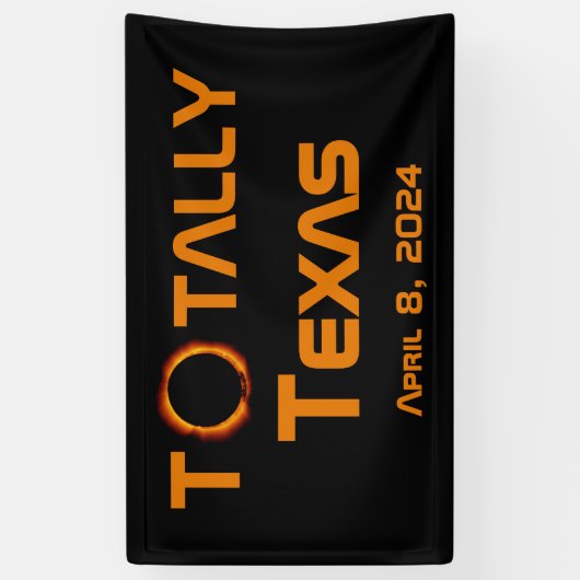 Texas 2024 Solar Eclipse Banner (Vertikal)