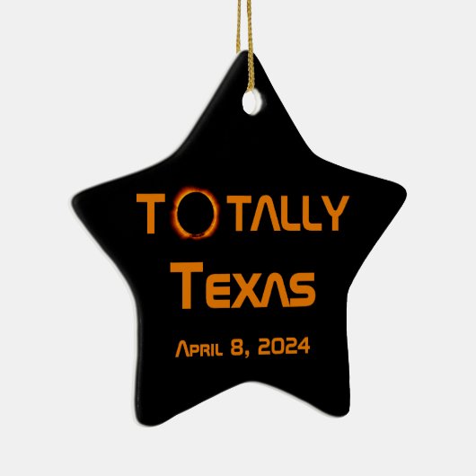 Texas 2024 Solar Eclipse Keramik Ornament (Rechts)