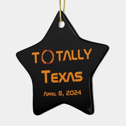 Texas 2024 Solar Eclipse Keramik Ornament (Links)