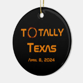 Texas 2024 Solar Eclipse Keramik Ornament (Links)