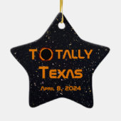 Texas 2024 Solar Eclipse Keramik Ornament (Hinten)