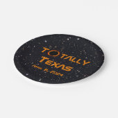 Texas 2024 Solar Eclipse Pappteller (Schrägansicht)