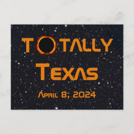 Texas 2024 Solar Eclipse Postkarte