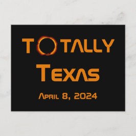 Texas 2024 Solar Eclipse Postkarte
