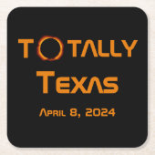Texas 2024 Solar Eclipse Rechteckiger Pappuntersetzer (Vorderseite)