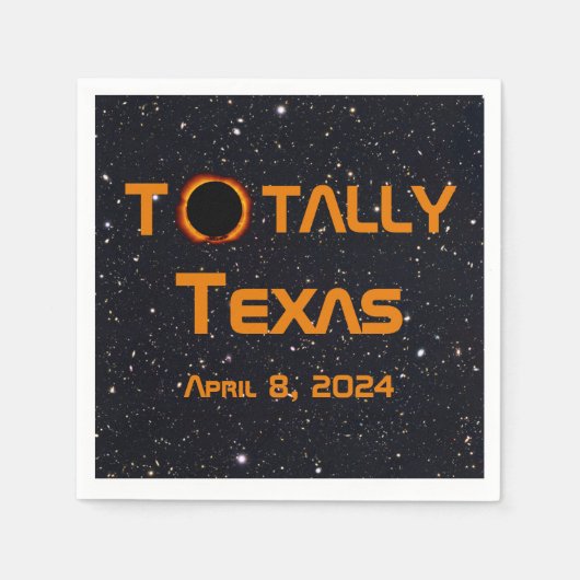 Texas 2024 Solar Eclipse Serviette (Vorderseite)