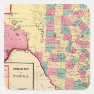 Texas 2 quadratischer aufkleber