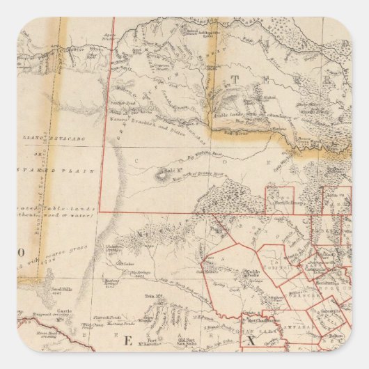 Texas 4 quadratischer aufkleber (Vorderseite)