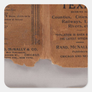 Texas 5 quadratischer aufkleber