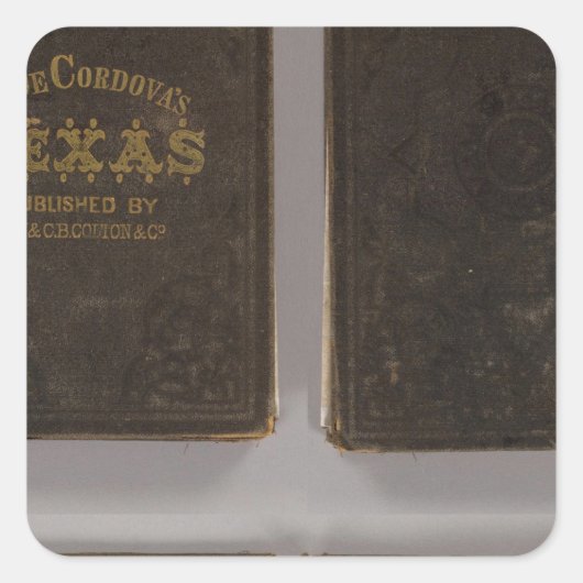 Texas 6 quadratischer aufkleber (Vorderseite)