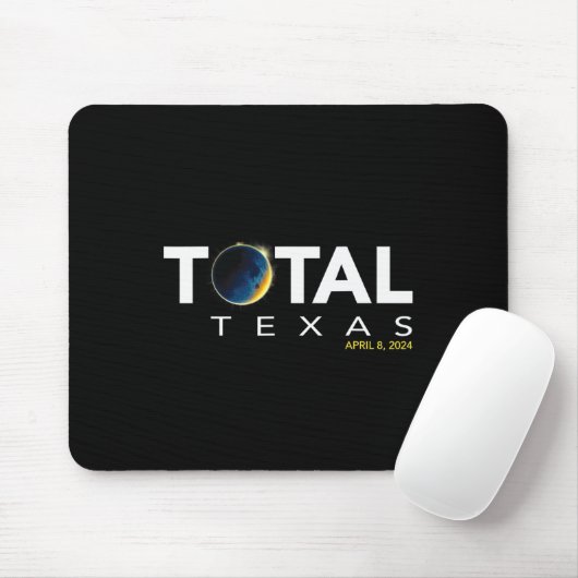 Texas 8. April Total Solar Eclipse 2024 Mousepad (Mit Mouse)