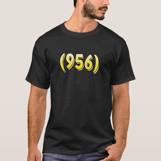 Texas 956 Area Code Laredo Brownsville Mcallen Edi T-Shirt (Vorderseite)