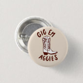 Texas A&M Gameday-Knopf Button (Vorne & Hinten)