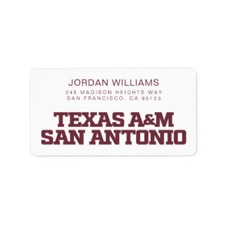 Texas A&M San Antonio Adressaufkleber