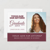 Texas A&M San Antonio Ankündigungspostkarte (Vorne/Hinten)