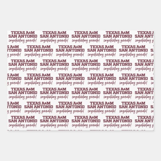 Texas A&M San Antonio Geschenkpapier Set (Vorderseite 3)