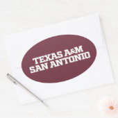 Texas A&M San Antonio Ovaler Aufkleber (Umschlag)