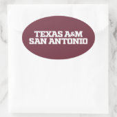 Texas A&M San Antonio Ovaler Aufkleber (Tasche)