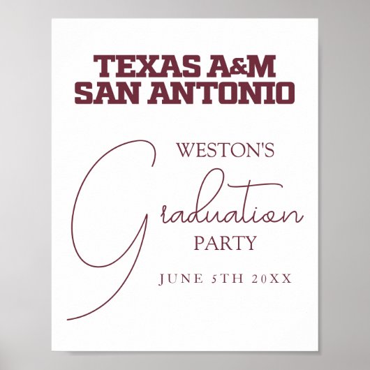 Texas A&M San Antonio Poster (Vorne)