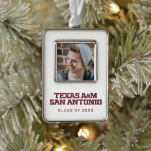 Texas A&M San Antonio Rahmen-Ornament Silber