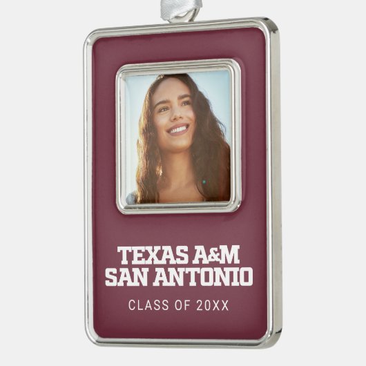 Texas A&M San Antonio Rahmen-Ornament Silber (Links)