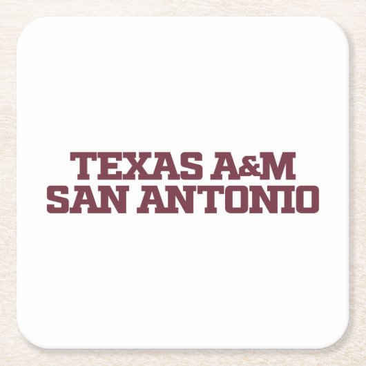 Texas A&M San Antonio Rechteckiger Pappuntersetzer (Vorderseite)
