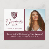 Texas A&M University - San Antonio | Jaguars Ankündigungspostkarte (Vorderseite)