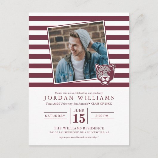 Texas A&M University - San Antonio | Jaguars Ankündigungspostkarte (Vorderseite)