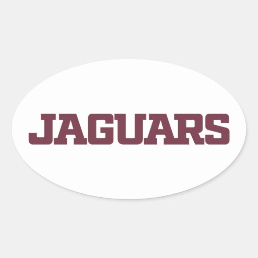 Texas A&M University - San Antonio Jaguars Ovaler Aufkleber (Vorderseite)