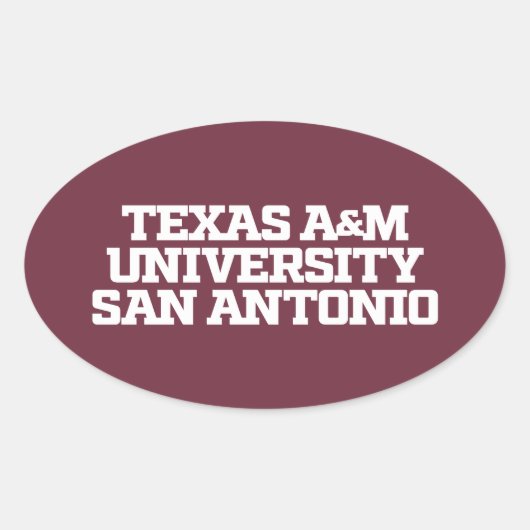 Texas A&M University - San Antonio Ovaler Aufkleber (Vorderseite)