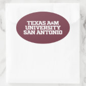Texas A&M University - San Antonio Ovaler Aufkleber (Tasche)