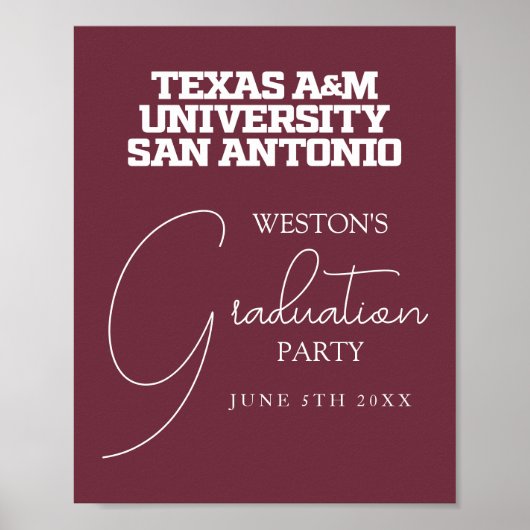 Texas A&M University - San Antonio Poster (Vorne)