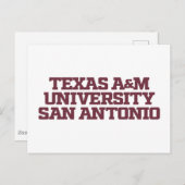 Texas A&M University - San Antonio Postkarte (Vorne/Hinten)