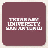 Texas A&M University - San Antonio Rechteckiger Pappuntersetzer (Vorderseite)