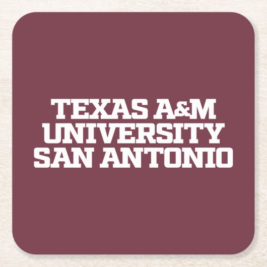 Texas A&M University - San Antonio Rechteckiger Pappuntersetzer (Vorderseite)