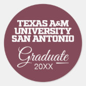 Texas A&M University - San Antonio Runder Aufkleber (Vorderseite)