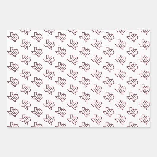 Texas A&M University - San Antonio | Staat-Logo Geschenkpapier Set (Vorderseite 2)