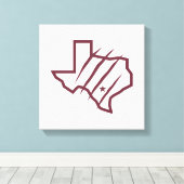 Texas A&M University - San Antonio | Staat-Logo Leinwanddruck (Insitu (Holzboden))