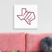 Texas A&M University - San Antonio | Staat-Logo Leinwanddruck (Insitu (Wohnzimmer))