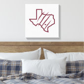 Texas A&M University - San Antonio | Staat-Logo Leinwanddruck (Insitu (Schlafzimmer))